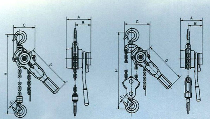 手扳葫蘆產(chǎn)品結(jié)構(gòu)圖
